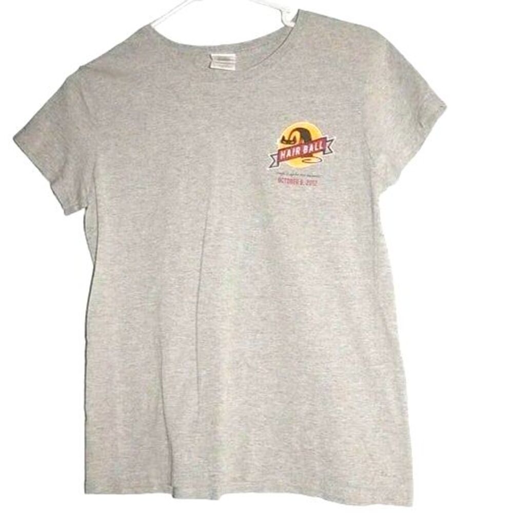 Gildan Women’s Medium Gray Hair Ball 2012 Animal Charity Graphic T‑Shirt